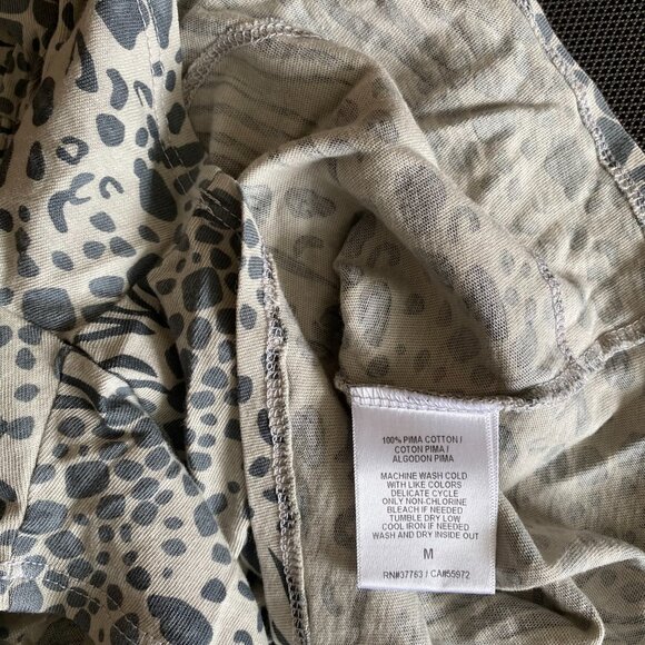 NWT C & C CALIFORNIA Grey Multi 100% Pima Cotton Patterned Romper Size M - Picture 11 of 14